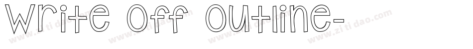 Write Off Outline字体转换